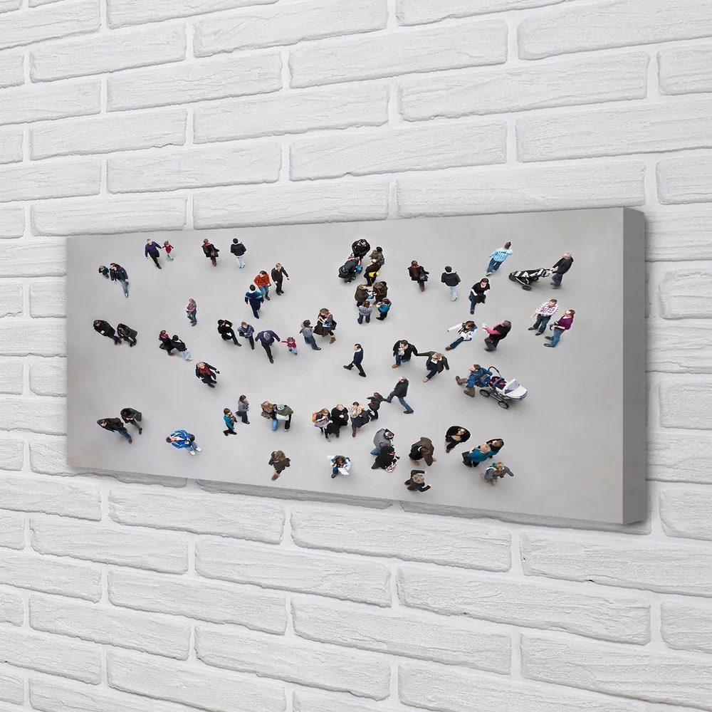 Duży obraz na płótnie Widok z Lotu Ptaka na Ludzi