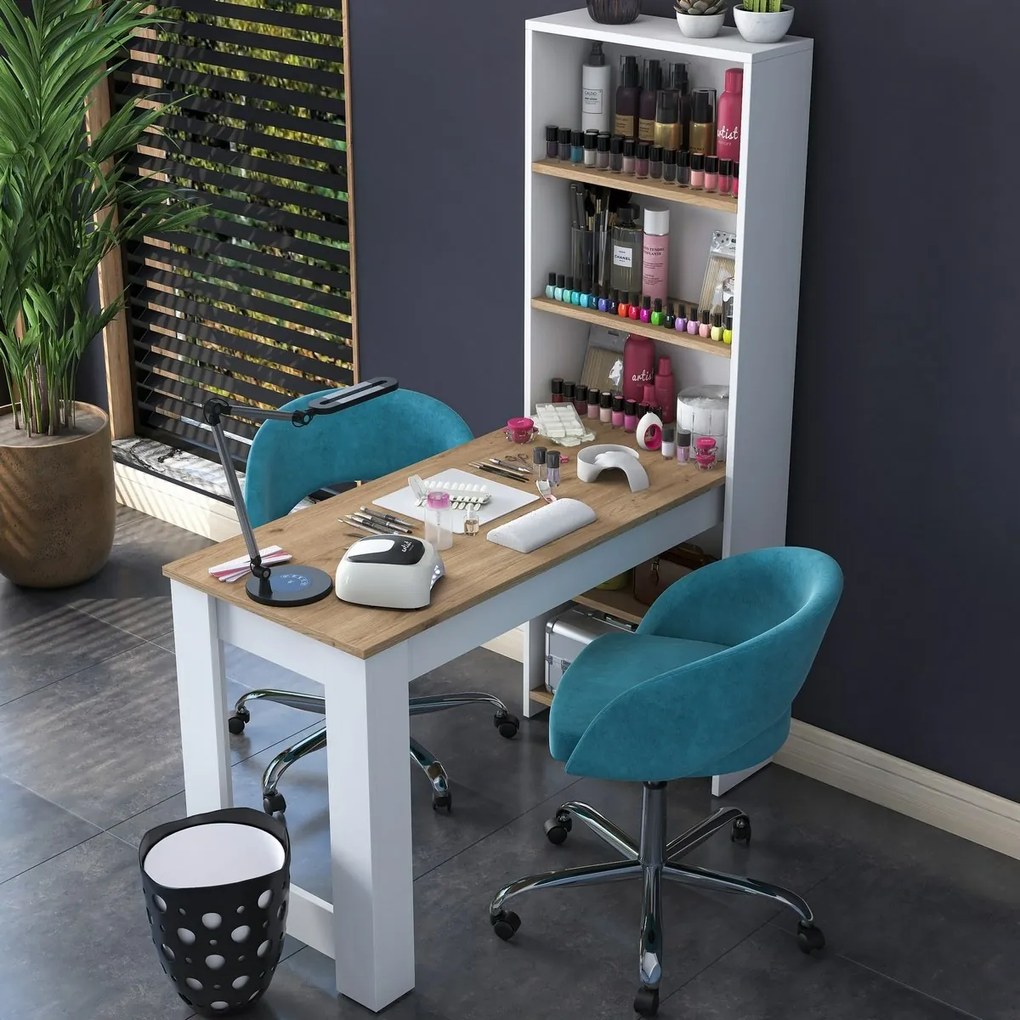 Stolik kosmetyczny Milano White and Walnut