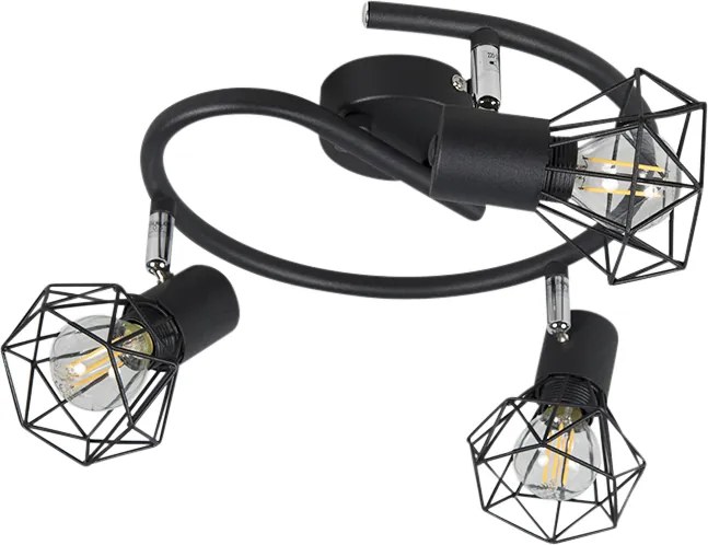 Inteligentny czarny reflektor obrotowy i pochylany z 3 Wifi P45 - Mosh