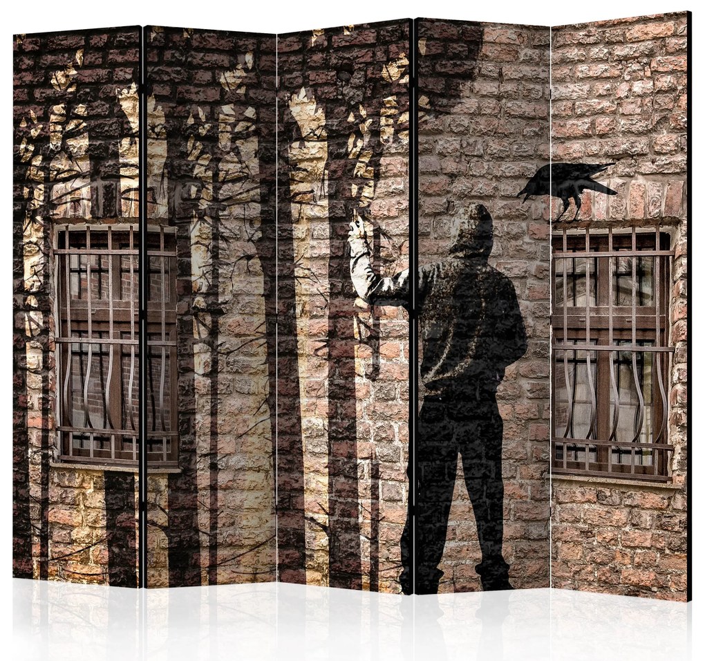 Parawan jednostronny Street art 225x172 cm 5-częściowy wielokolorowy ARTGEIST B