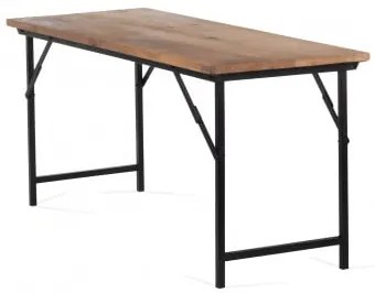 Prostokątne Składane Biurko Z Drewna (155,5x62 Cm) Ulcan Madera Reciclada - Sklum