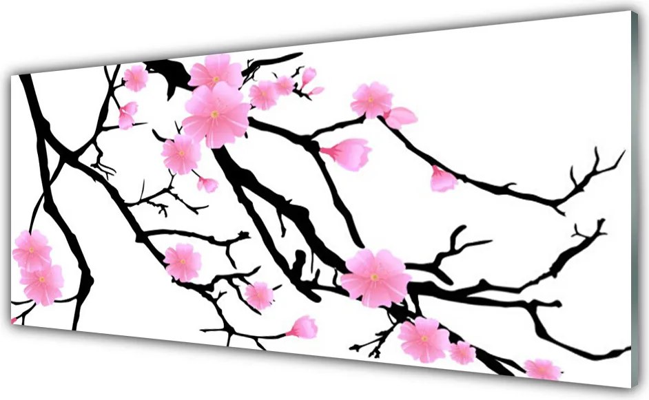 Szkło do Kuchni na Ścianę Artystyczna Kompozycja Florystyczna