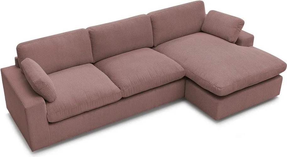 Różowy sztruksowy narożnik Belair – Bobochic Paris