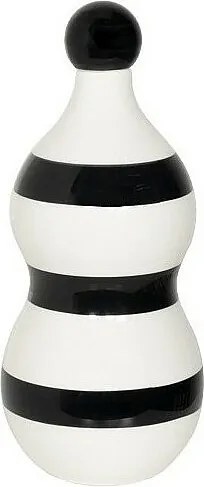 Lido - Czarna ceramiczna butelka z paskiem szafranu