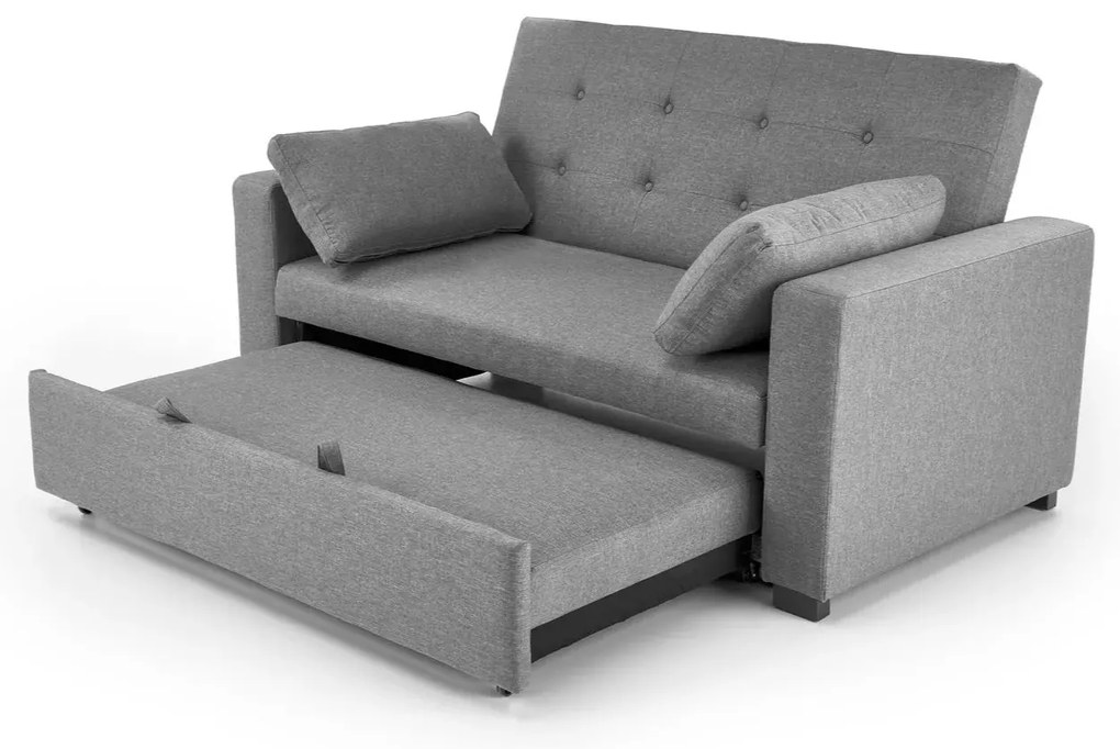 Sofa rozkładana z funkcją spania PAULINIO szara HALMAR