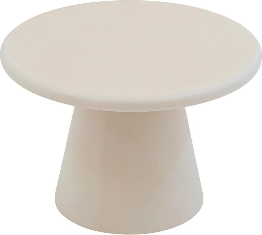 Stolik kawowy okrągły Clav 60 cm - beżowy