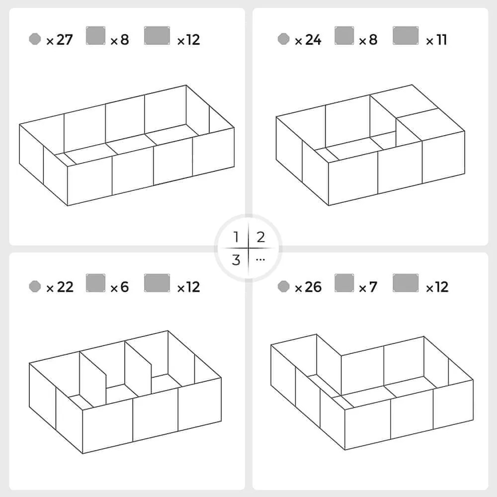 SongmicsHome Ogrodzenie dla małych zwierząt z przezroczystego plastiku BEN, 143x71x47cm, przezroczysta