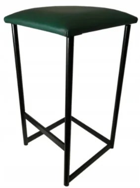 Hoker LOFT Black Stołek Barowy 65 cm - materiał Gniot