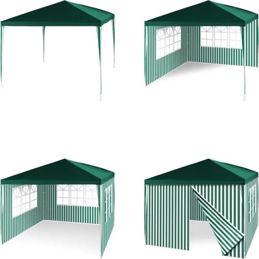 Pawilon ogrodowy 3 x 3 m + 2 ścianki boczne z oknami