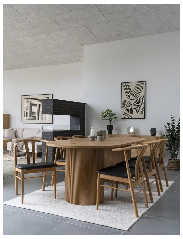 Czarno-naturalne krzesło z imitacji skóry Artenara – House Nordic
