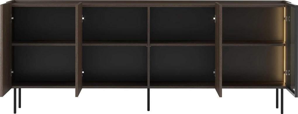 Komoda Dunari 220 cm czterodrzwiowa - dąb dunin