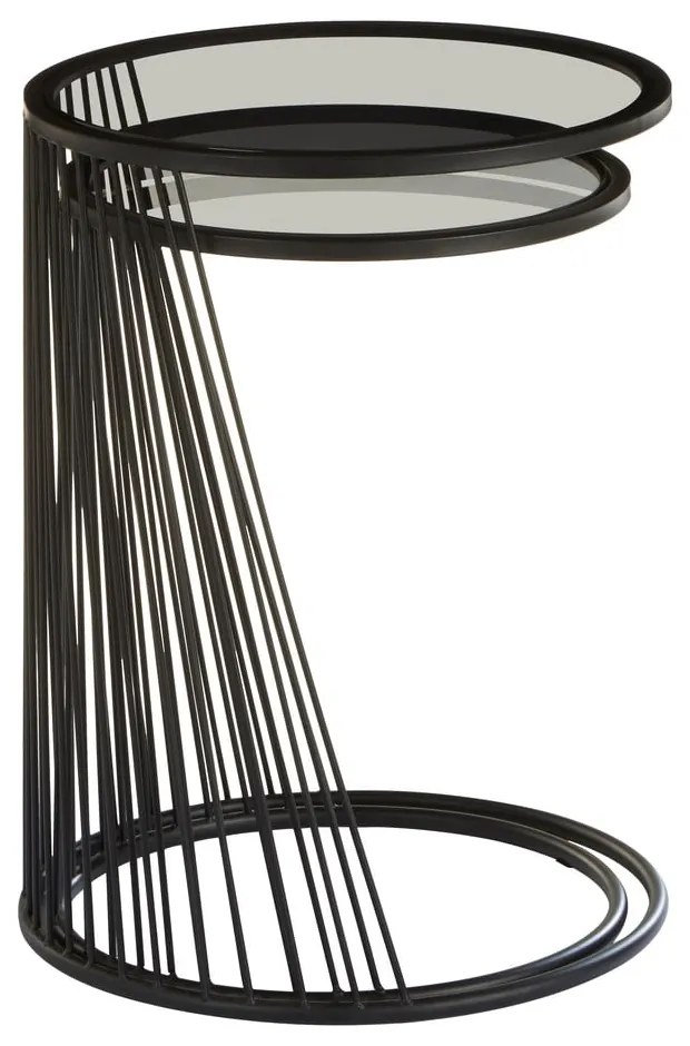Okrągłe stoliki ze szklanym blatem zestaw 2 szt. ø 41 cm Trento – Premier Housewares