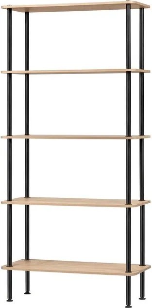 Regał w dekorze dębu w naturalnym kolorze 80x163x35 cm Teidi – noo.ma