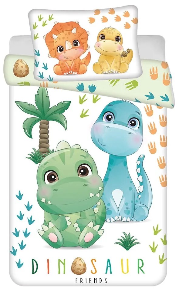 Bawełniana pościel dziecięca do łóżeczka 100x135 cm Dino – Jerry Fabrics