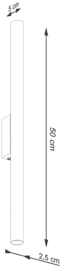 Beżowy kinkiet ścienny w stylu loft - M089-Onyt