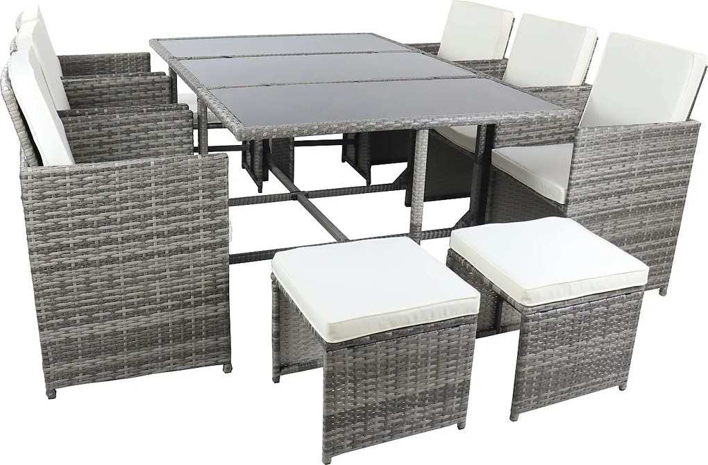 Zestaw mebli ogrodowych Raloso Szary W. 74 x S. 170 x G. 110 cm