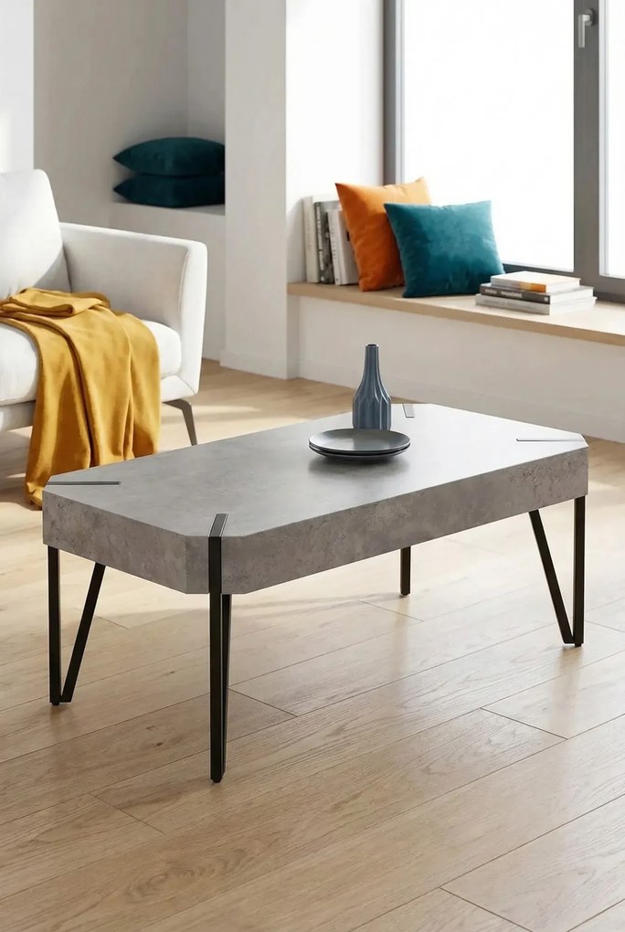 Industrialna ława Czarny mat F8-G33