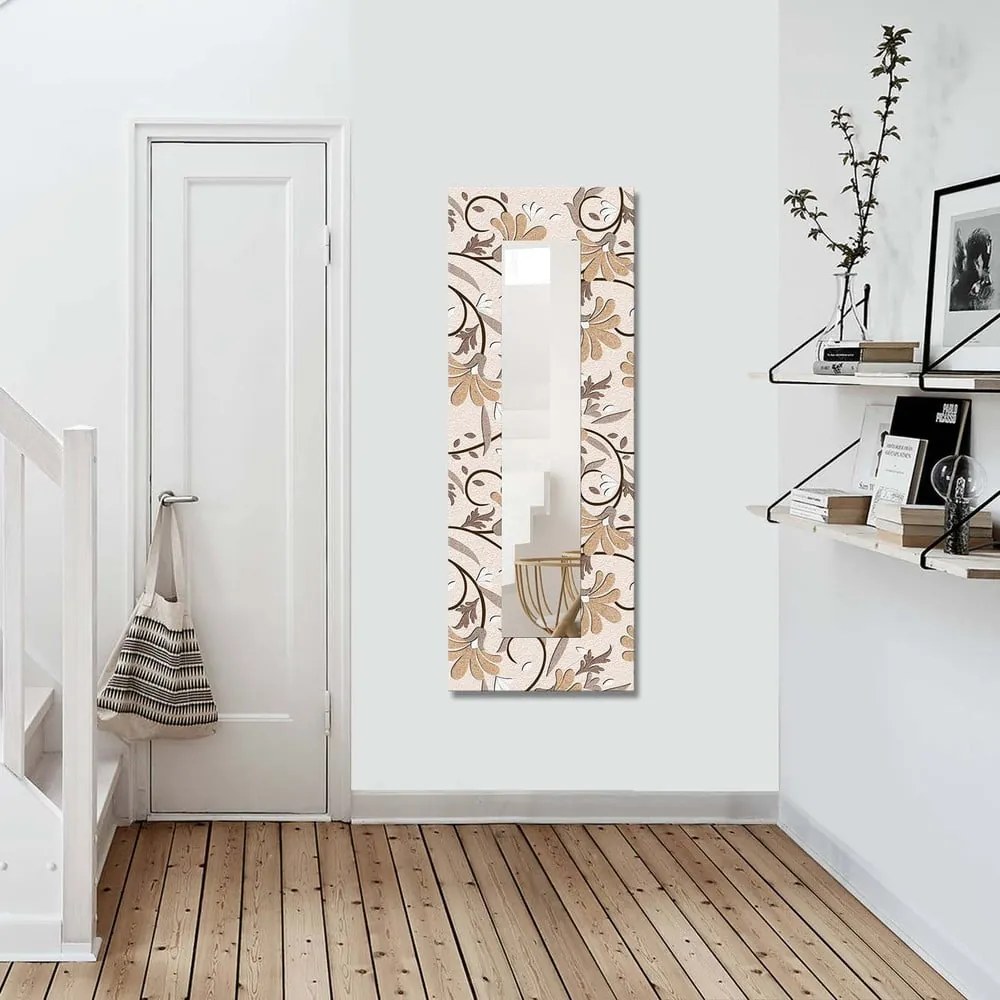 Lustro ścienne z drewnianą ramą 40x120 cm – Wallity