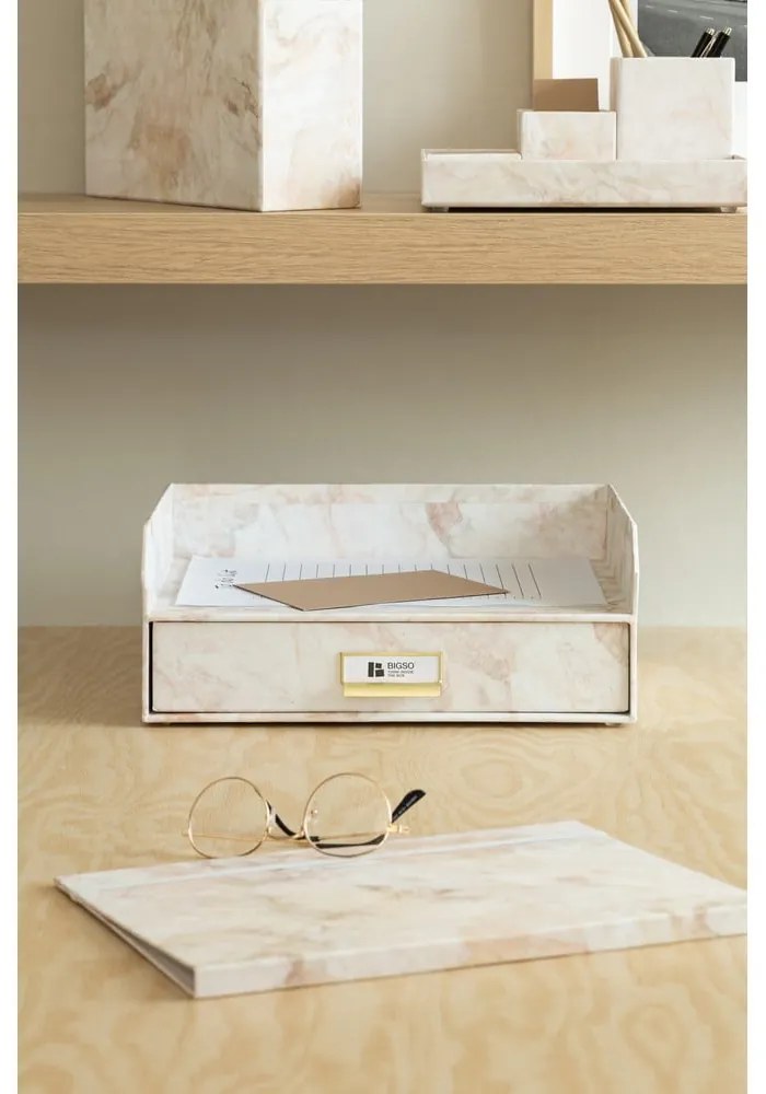 Kartonowy organizer na dokumenty z szufladką Walter Paper Laminate – Bigso
