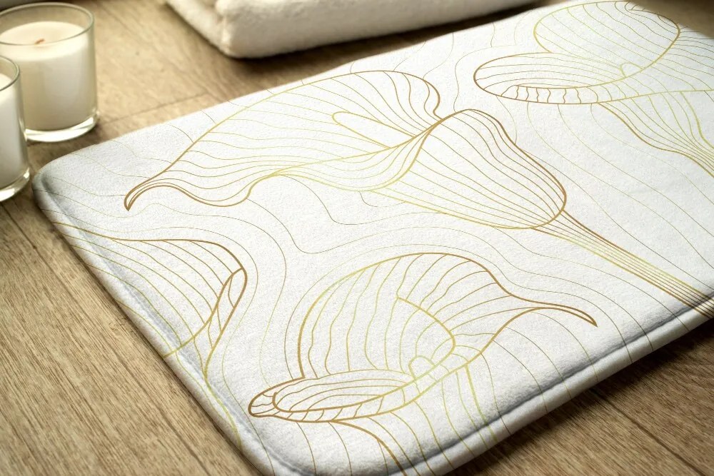 Dywanik łazienkowy Dywanik łazienkowy Linie Kwiaty