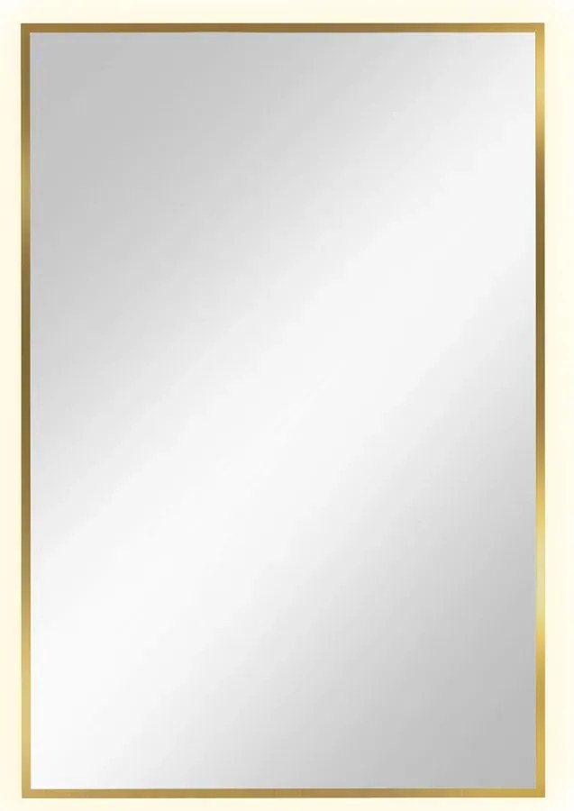 Złote lustro z podświetleniem ledowym 60x90 cm E5-R57