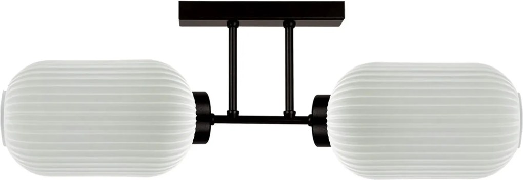 Sufitowa lamp z dwoma kloszami biała T8-K26