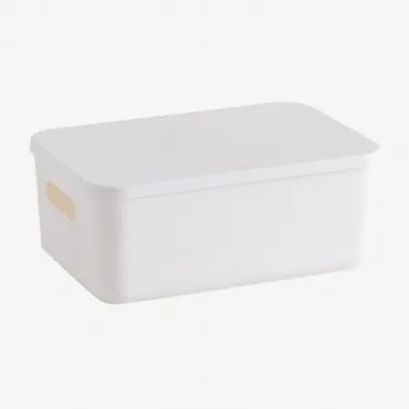 Pudełko Organizacyjne Z Polipropylenu Yure Biała & ↑12 Cm - Sklum