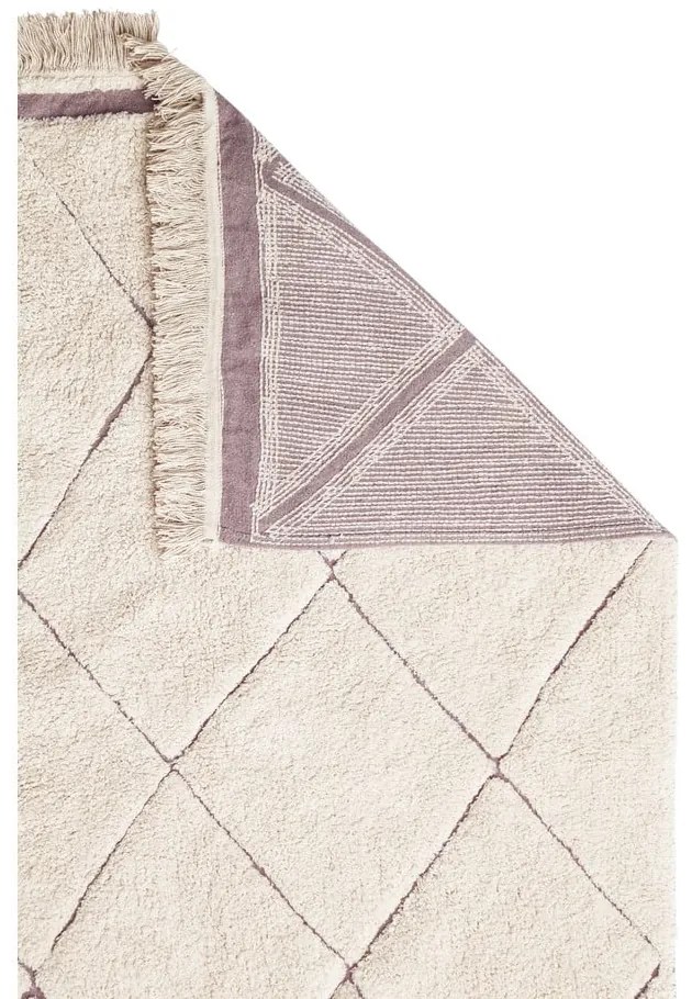 Kremowy bawełniany dywan tkany ręcznie odpowiedni do prania 90x130 cm Bereber – Lorena Canals