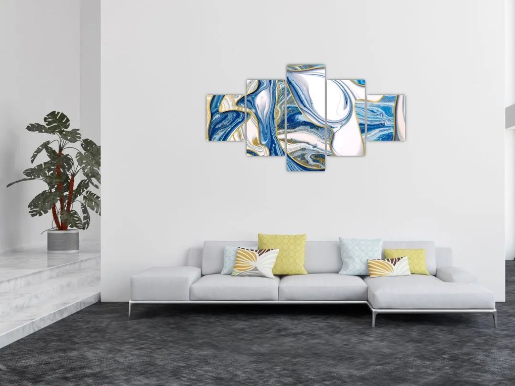 Obraz - Fale z marmuru (125x70 cm)