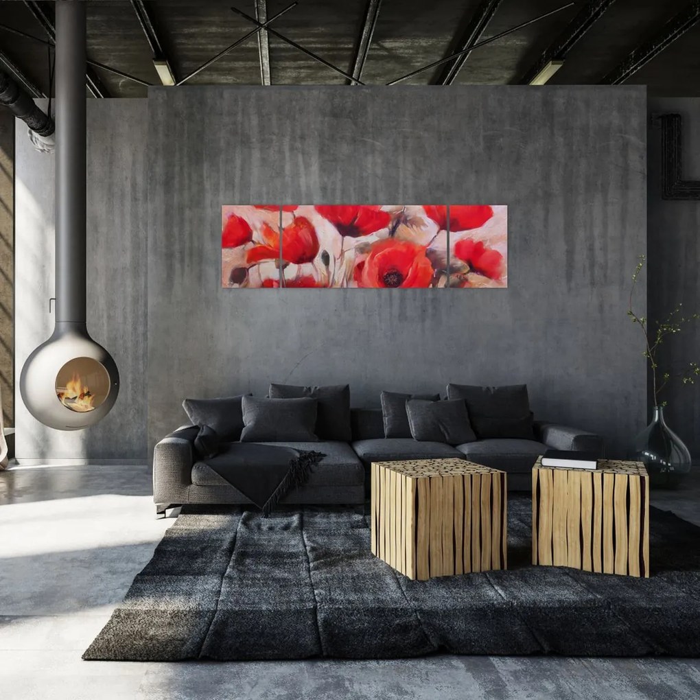 Obraz - Wilcze maki (170x50 cm)