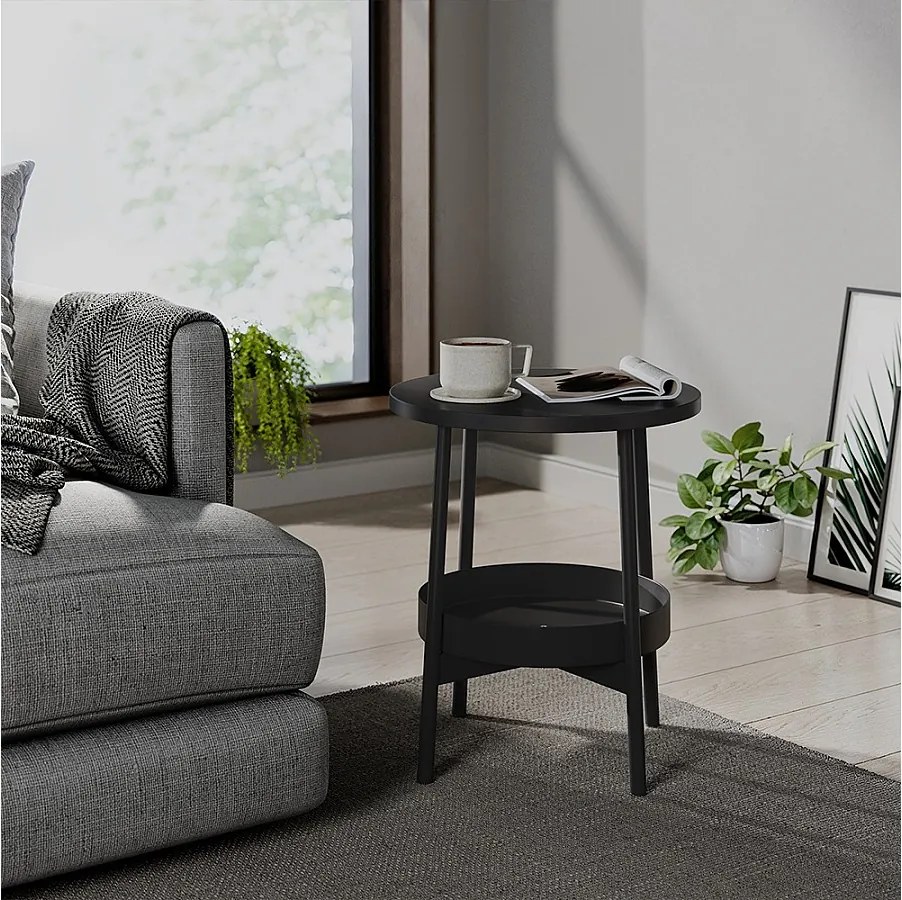 Stolik kawowy czarny 40x40x47.5 riono