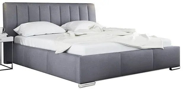 Nowoczesne łóżko z eleganckim zagłówkiem Fato 2X 140x200 - 44 kolory