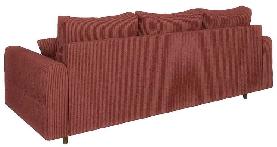 Ceglasta sztruksowa sofa 210 cm Ariella – Ropez