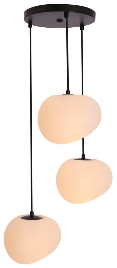 Czarno-biała lampa wisząca ø 42 cm Stones – Candellux Lighting