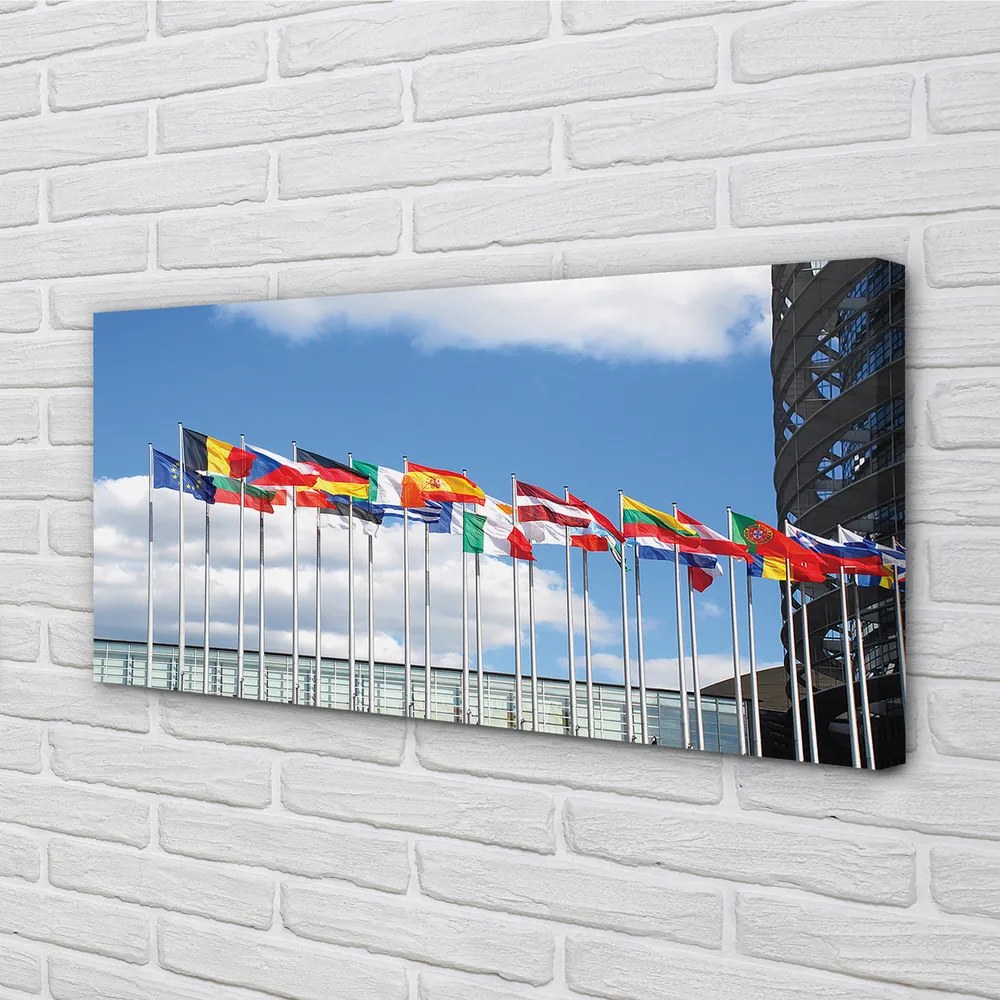 Duży obraz na płótnie Kilka Flag