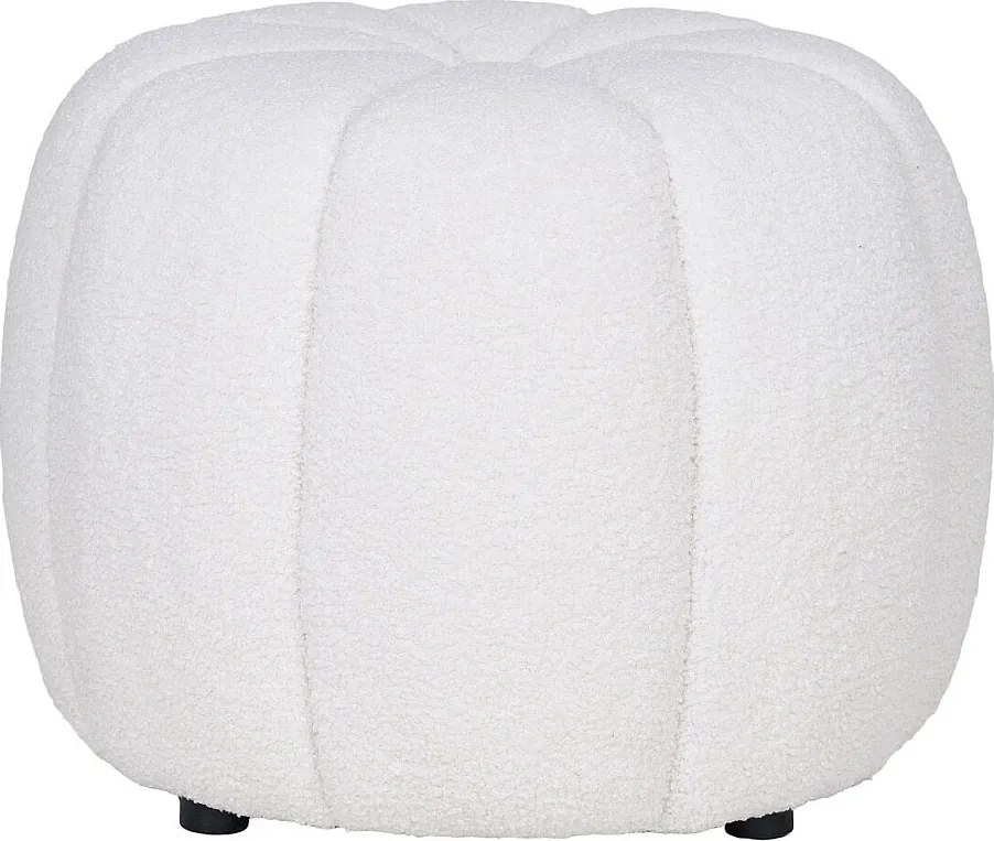 Pufa Paisley, Biały, 48x48x38 cm, Kendra Home