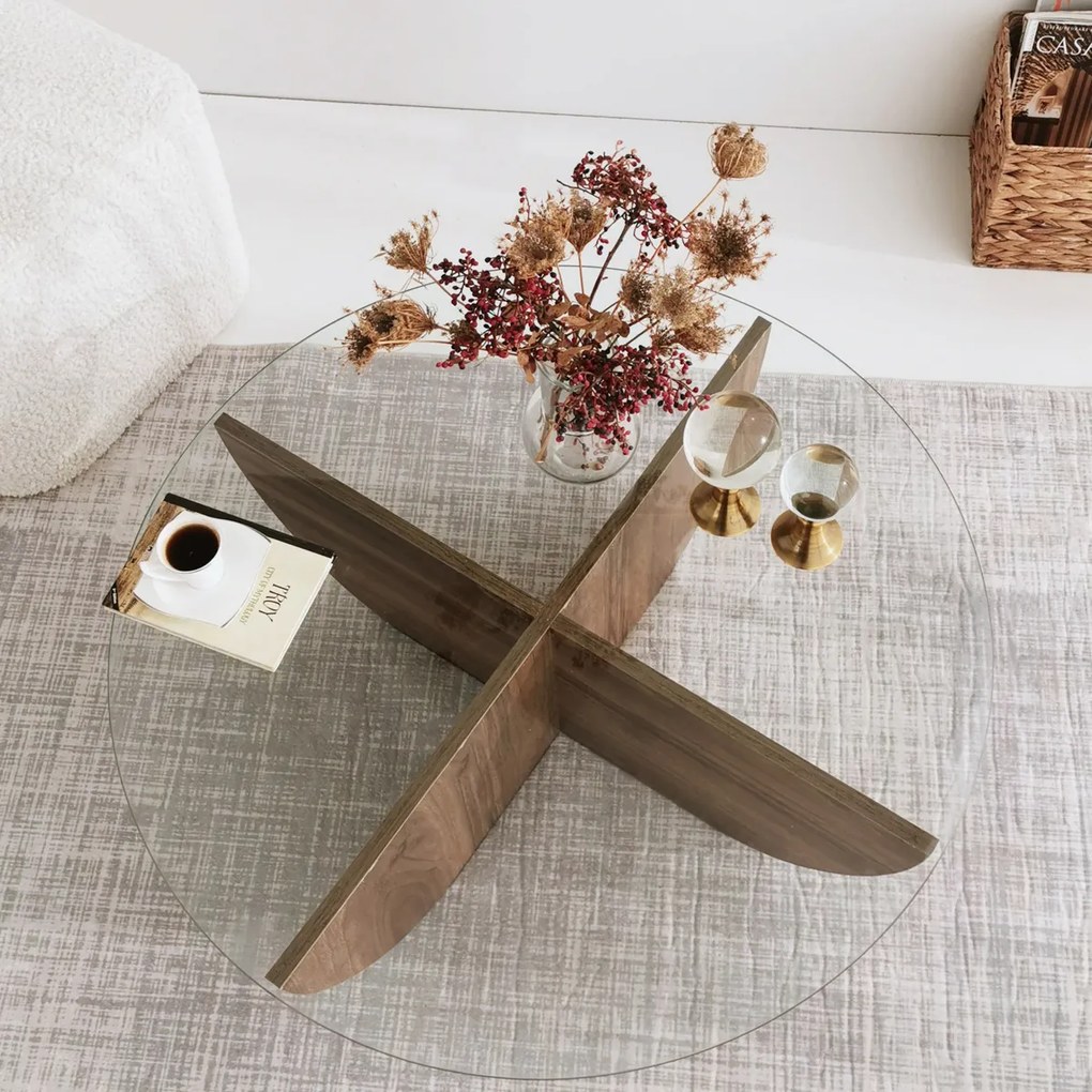 Stolik konferencyjny Lily Walnut
