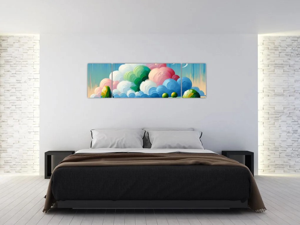 Obraz - Krajobraz z chmurą (170x50 cm)
