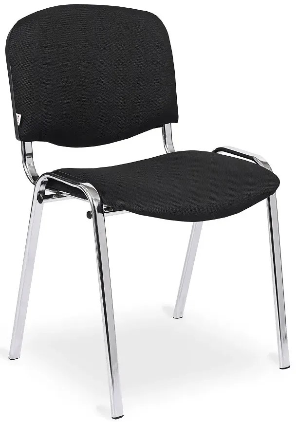 Czarne Chromowane Krzesło Konferencyjne G0-G64