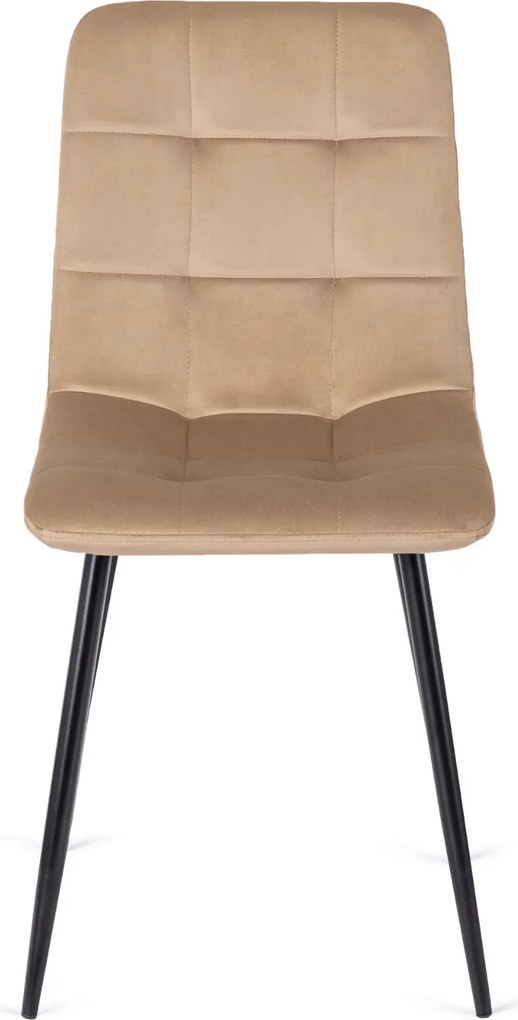 Zestaw Stół Okrągły Rozkładany HARRY 102-142 cm Dąb Artisan/Czarny i 6 Krzeseł Tapicerowanych PERU Beżowych Nowoczesnych