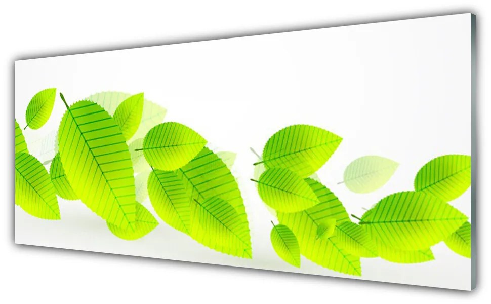 Panel Szklany Liście Kwiaty Natura