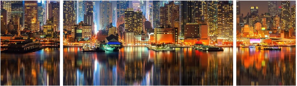 Obraz Manhattanu w nocy (170x50 cm)