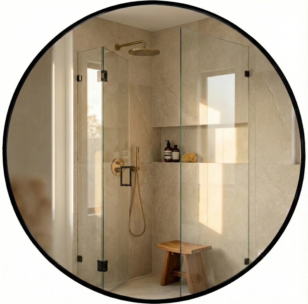 Okrągłe lustro ścienne LØOP, Ø 60 cm