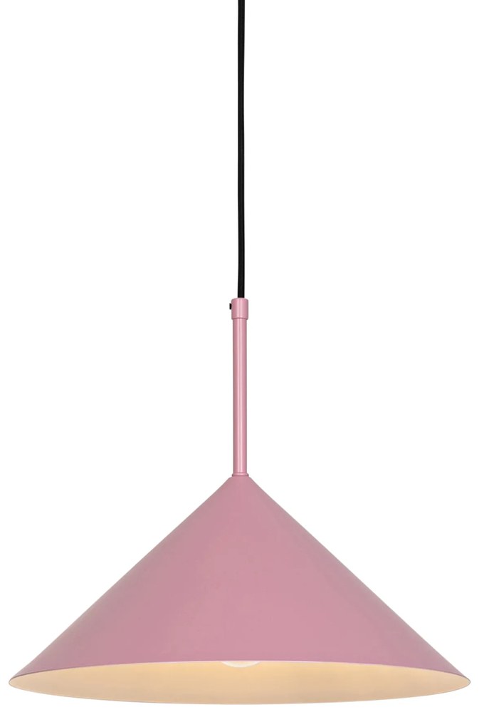 Designerska lampa wisząca różowa - Triangolo