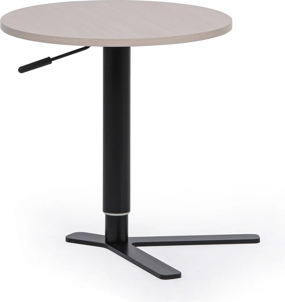 Stolik odkładczy, z regulacją wysokości, 51-77 x 50 cm, biały dąb