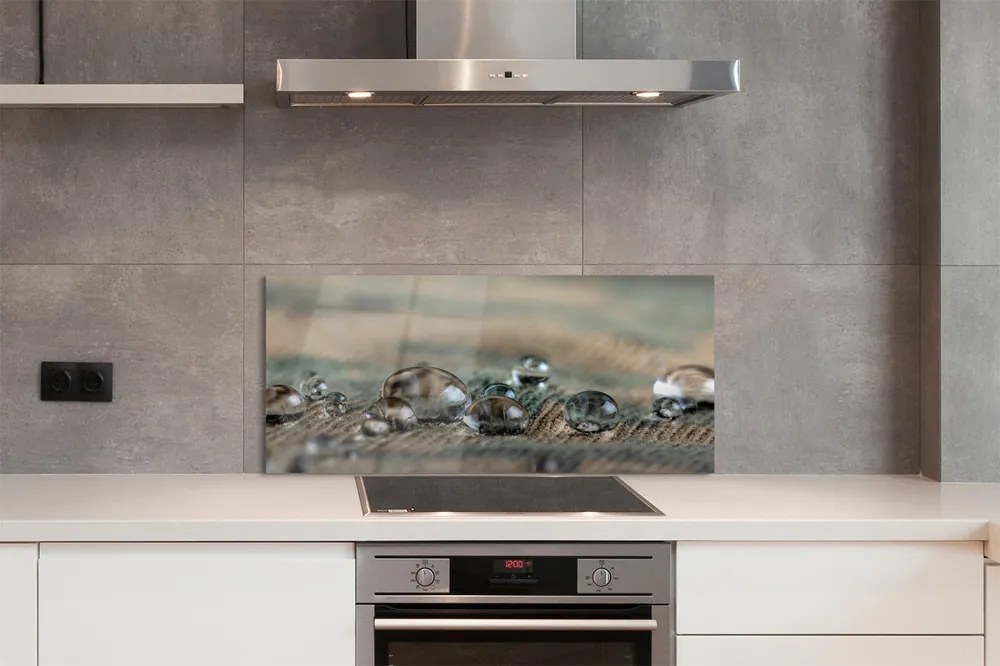 Szklany Panel Tekstura Kropli w Zbliżeniu