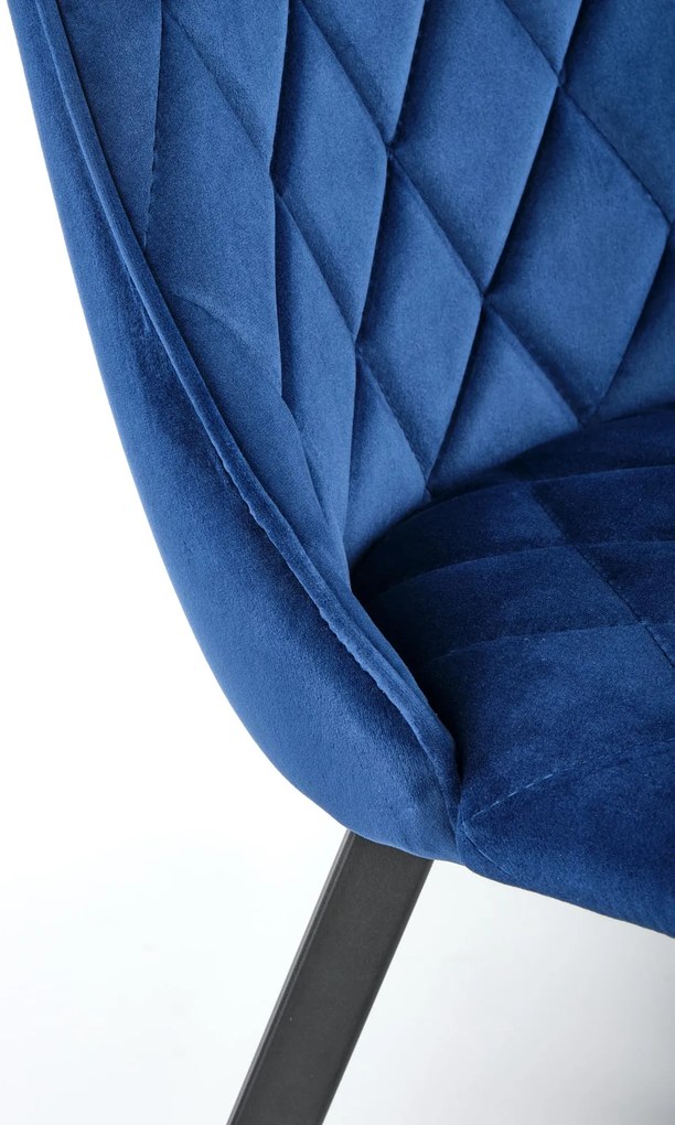 Krzesło granatowy velvet, K450 nowoczesne, loftowe, wygodne, BLUVEL 86