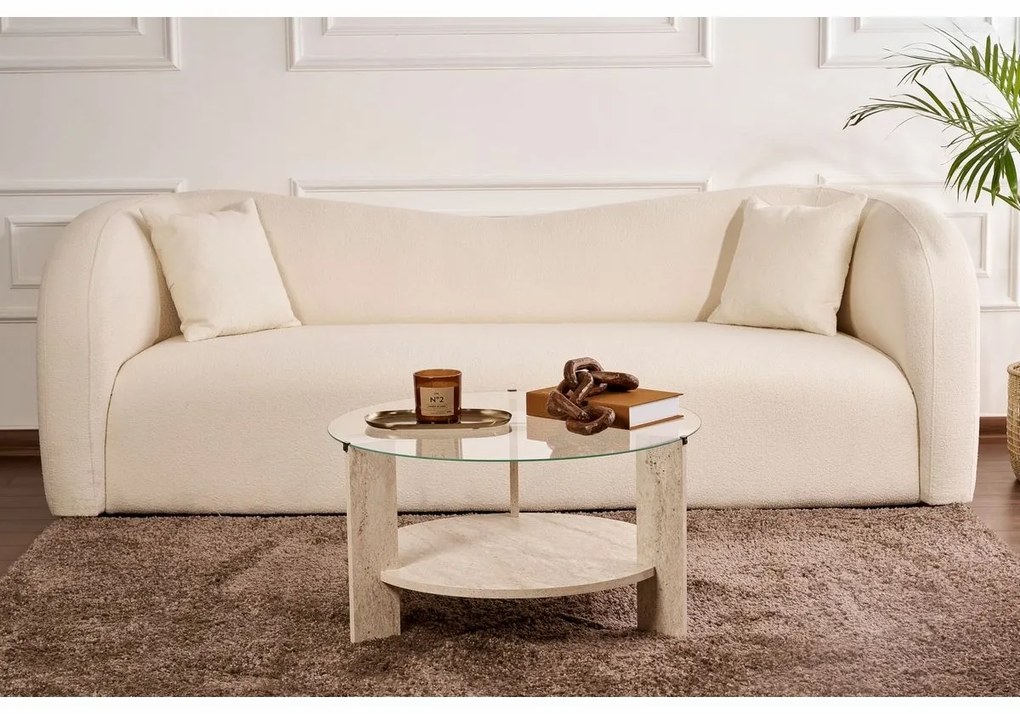 Stolik konferencyjny Clara Travertine
