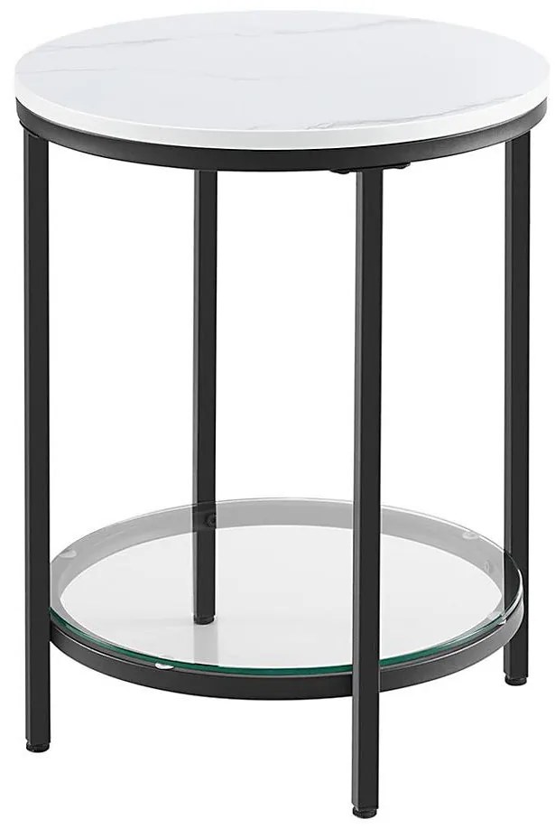 Stolik boczny SID czarny/biały