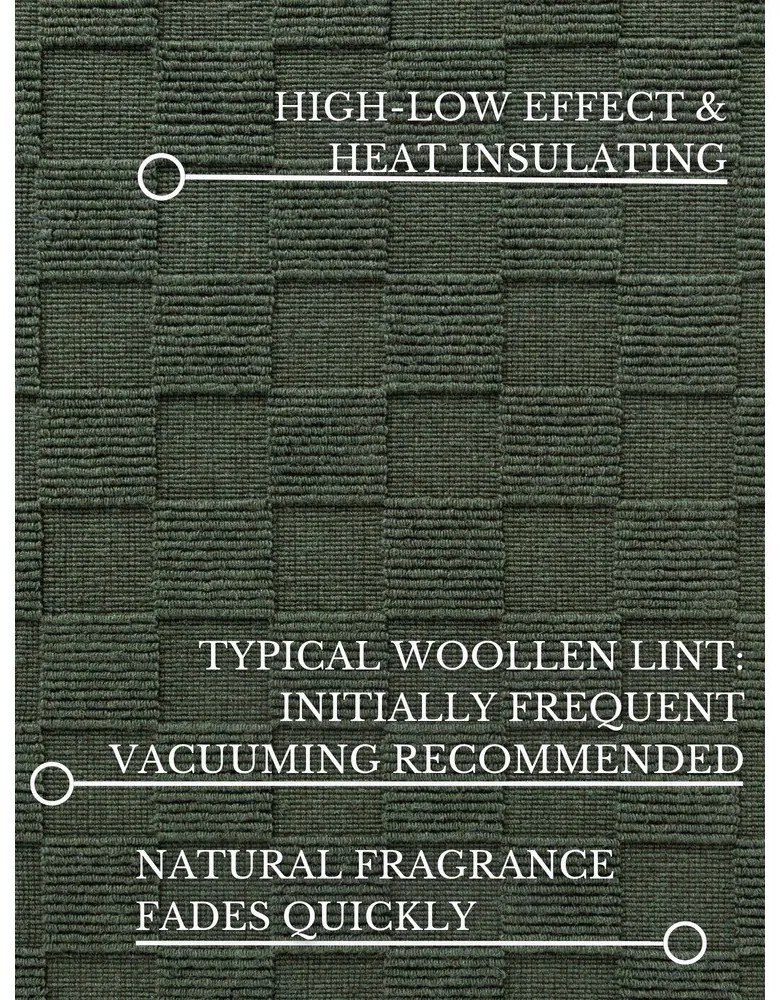 Ciemnozielony wełniany dywan tkany ręcznie 120x170 cm Scala – Villeroy&amp;Boch